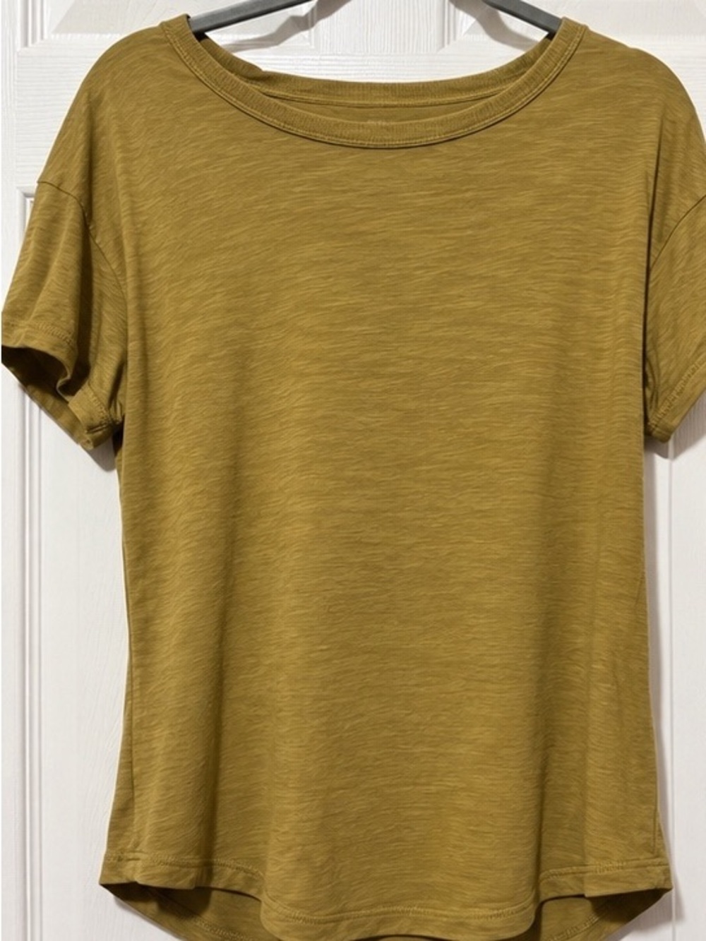 Madewell Mustard Slub Crewneck Short Sleeve Tee